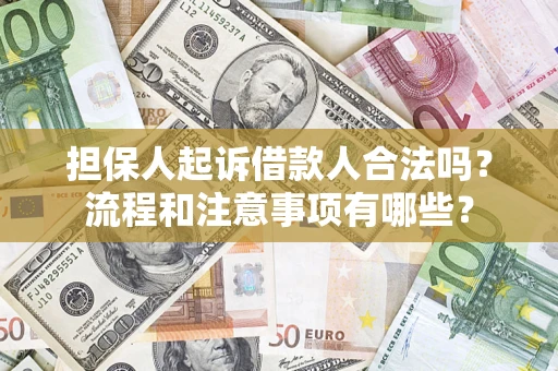 武汉担保人起诉借款人合法吗？流程和注意事项有哪些？