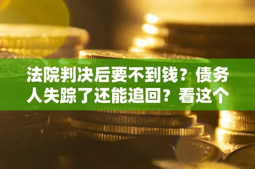武汉法院判决后要不到钱？债务人失踪了还能追回？看这个方法！