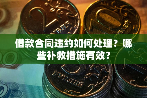 武汉借款合同违约如何处理？哪些补救措施有效？