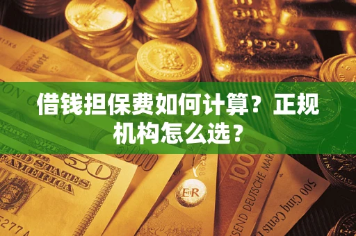武汉借钱担保费如何计算？正规机构怎么选？