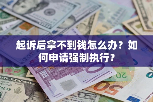 武汉起诉后拿不到钱怎么办？如何申请强制执行？