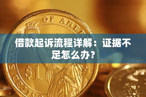 武汉借款起诉流程详解：证据不足怎么办？