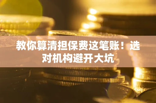 武汉教你算清担保费这笔账！选对机构避开大坑