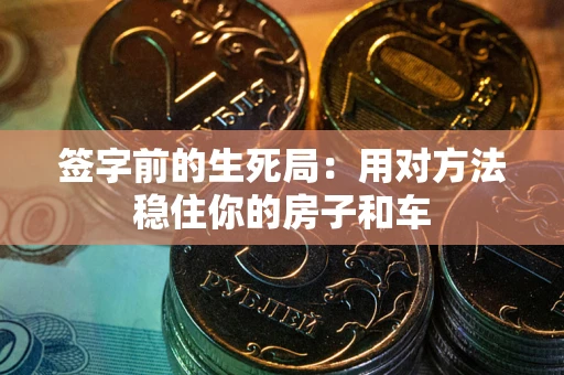 武汉签字前的生死局：用对方法稳住你的房子和车