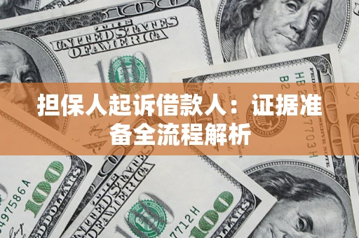 武汉担保人起诉借款人：证据准备全流程解析