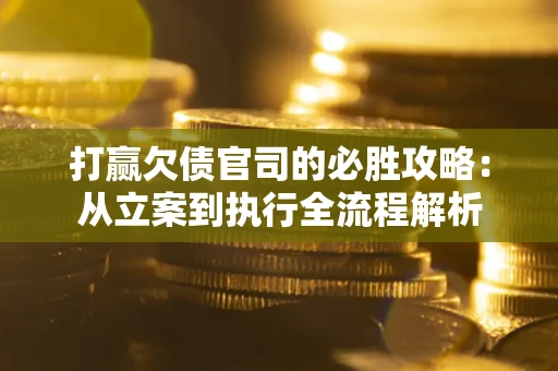武汉打赢欠债官司的必胜攻略：从立案到执行全流程解析