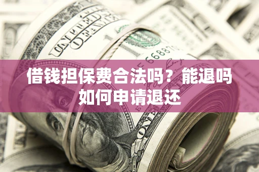 武汉借钱担保费合法吗？能退吗如何申请退还